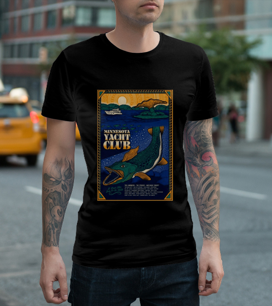 Minnesota Yacht Club St. Paul Festival July 17 19 2026 Featuring The Lumineers The Strokes Matchbox Twenty T-Shirt