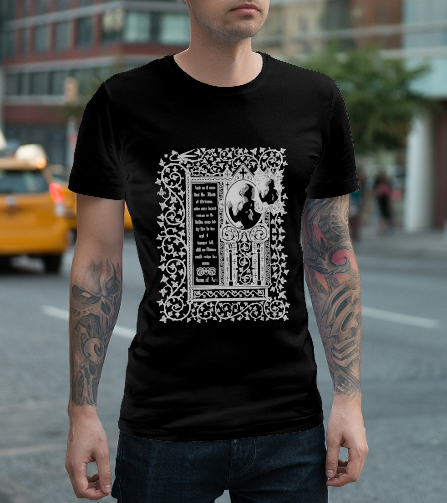 Joan Of Arc Maid Of Orleans Historical Figure Medieval Armor French Heroine Knights Courage Ornate Frame T-Shirt