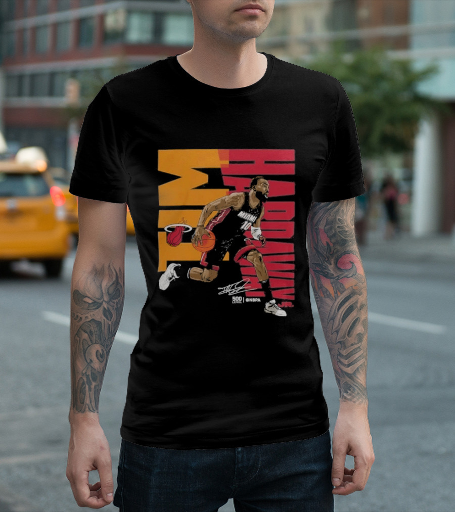 2026 NBA Tim Hardaway Jr Miami Heat Basketball Player Action T-Shirt