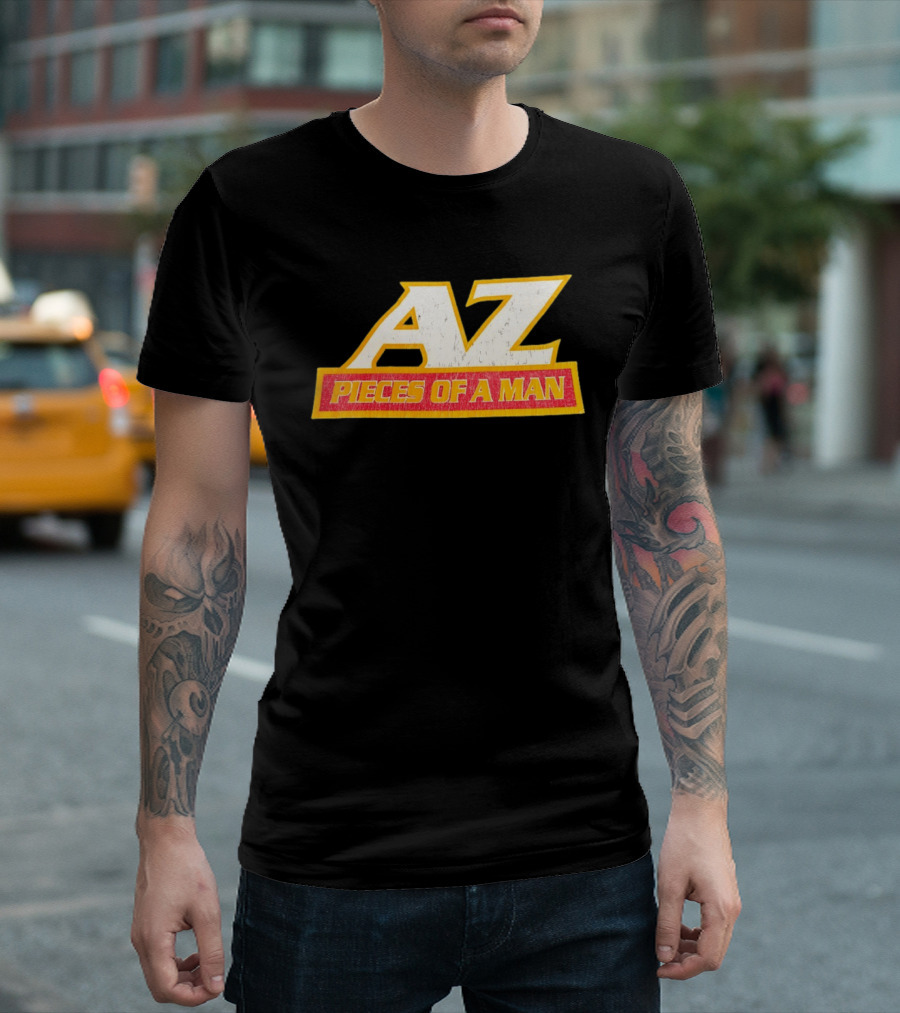 AZ Pieces Of A Man Distressed Hip Hop 90s Rap T-Shirt