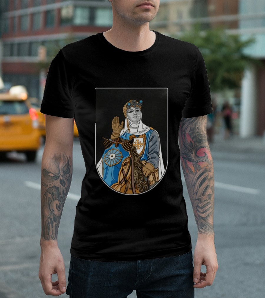 Baldwin IV Of Jerusalem Tactical Knight Crusader Armor And Helmet Medieval T-Shirt