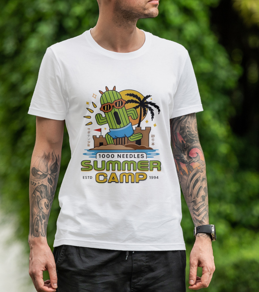 Happy Cactus 1000 Needles Summer Camp Beach ESTD 1994 T-Shirt