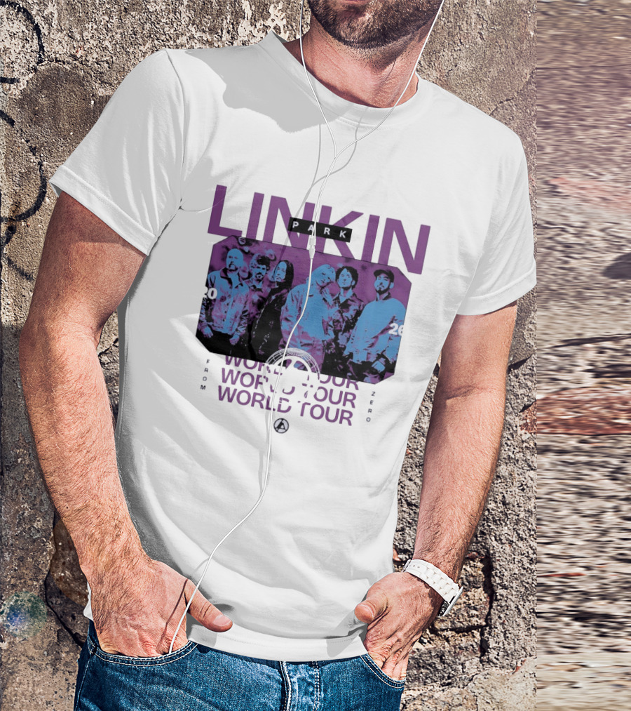 Linkin Park World Tour 2026 Purple Blue Duotone T-Shirt