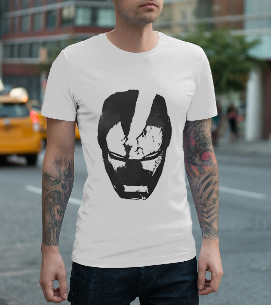 Robert Downey Jr Tony Stark Iron Man Helmet T-Shirt
