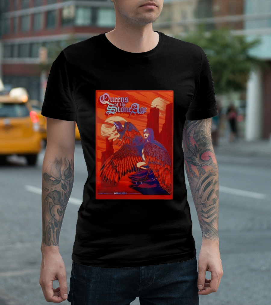 Queens Of The Stone Age Hellfest 2024 Winged Creatures T-Shirt