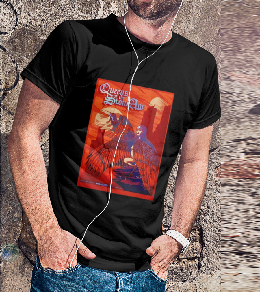 Queens Of The Stone Age Hellfest 2024 Winged Creatures T-Shirt