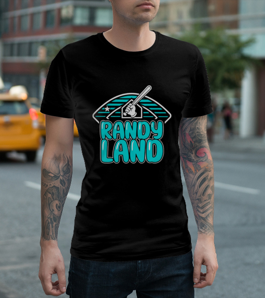 Randy Land Home Plate Batter Baseball T-Shirt