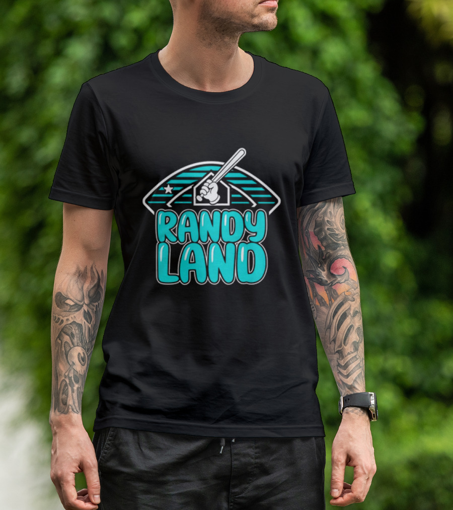 Randy Land Home Plate Batter Baseball T-Shirt