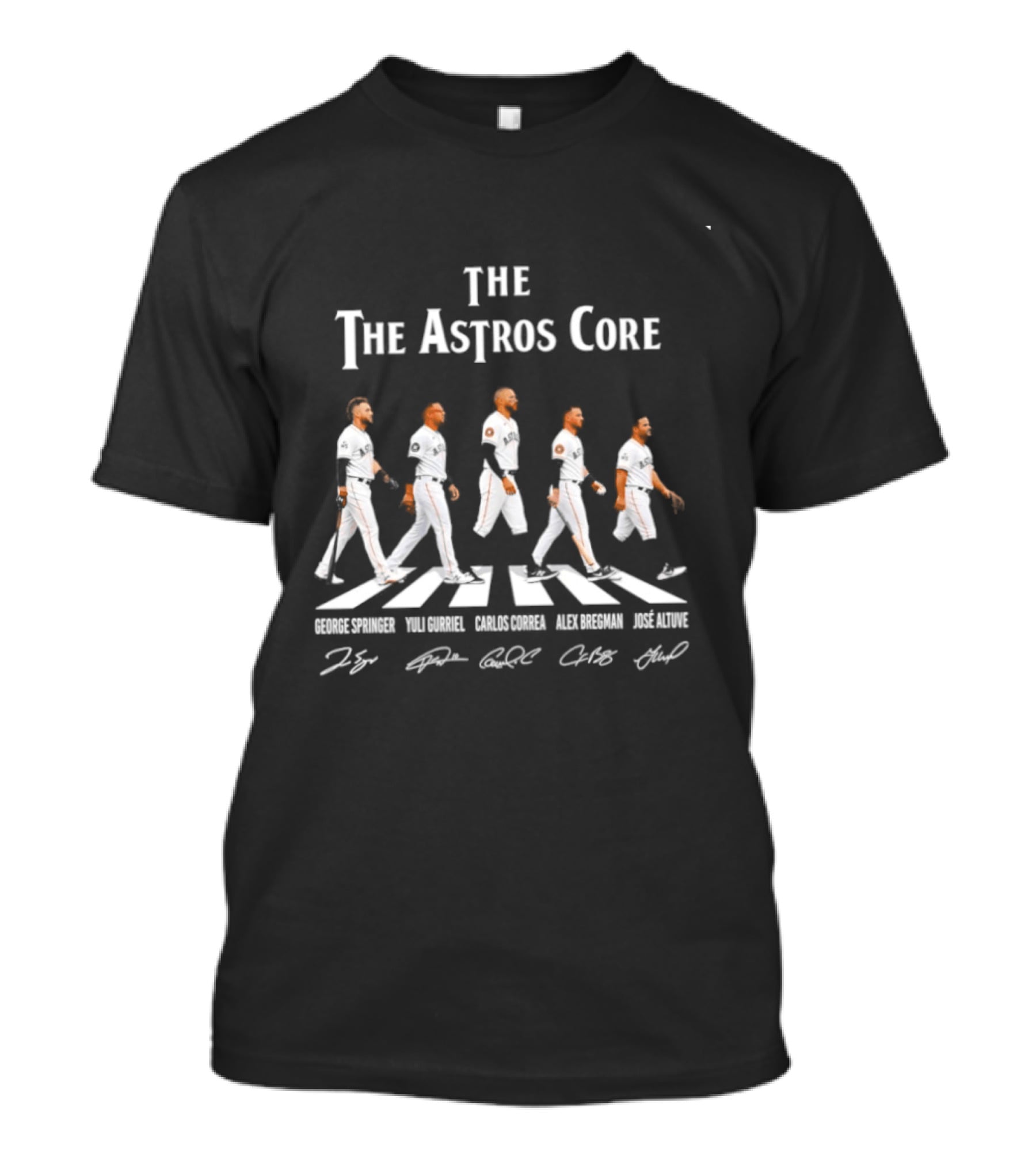 The Astros Core George Springer Carlos Correa Alex Bregman Jose Altuve Yuli Gurriel Abbey Road T-Shirt