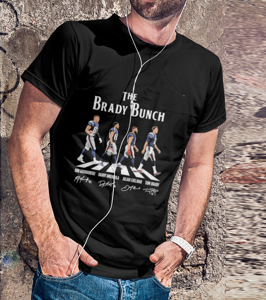 The Brady Bunch New England Patriots Abbey Road Rob Gronkowski Danny Amendola Julian Edelman Tom Brady T-Shirt