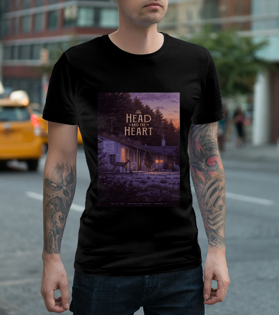The Head And The Heart July 15 2026 Valley Motel Red Rocks Amphitheatre Morrison CO T-Shirt