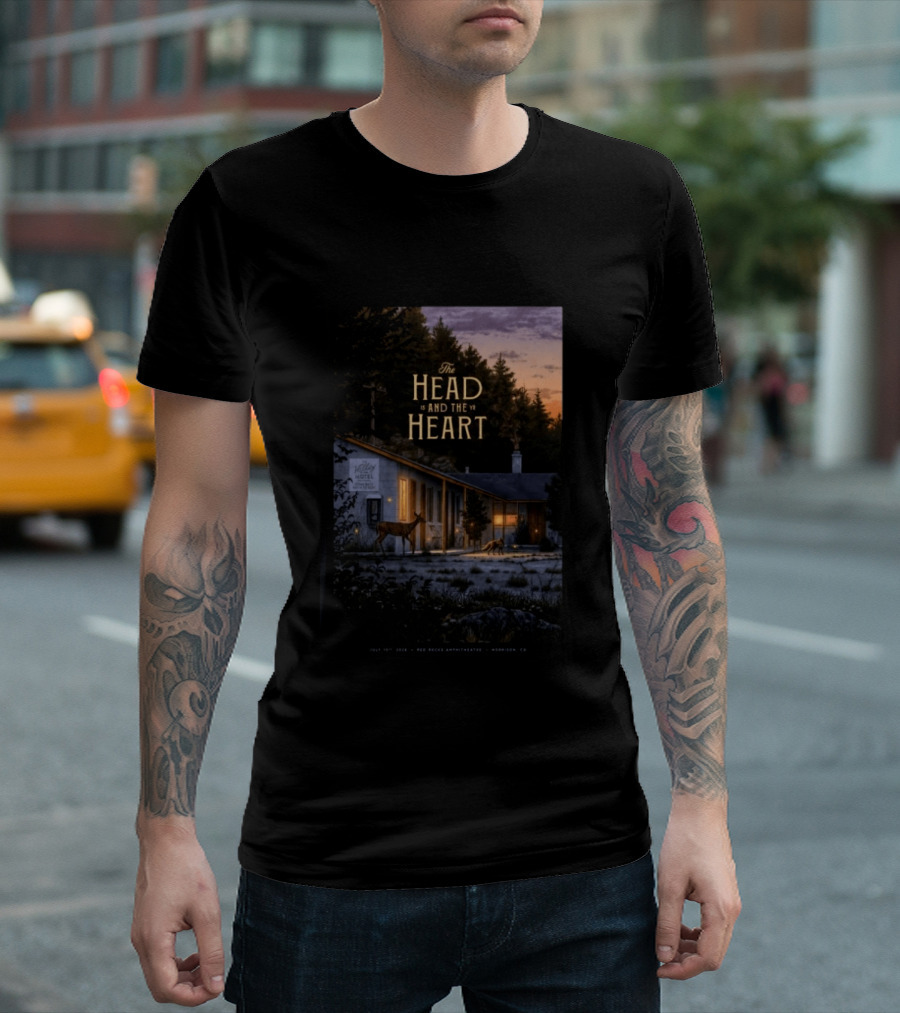 The Head And The Heart Red Rocks Amphitheatre July 15 2026 Valley Motel Morrison CO T-Shirt