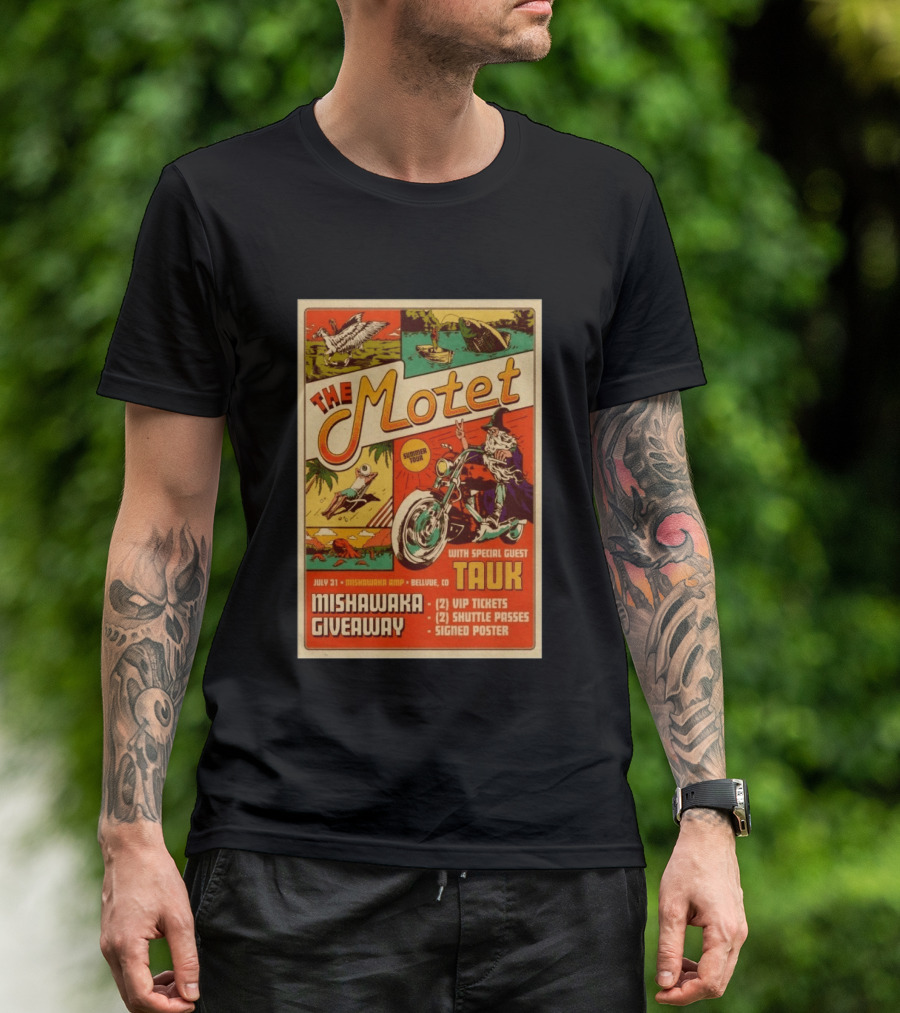 The Motet Summer Tour Mishawaka Amphitheatre July 31 Tauk Bellevue CO Giveaway VIP Tickets Shuttle Passes Signed T-Shirt