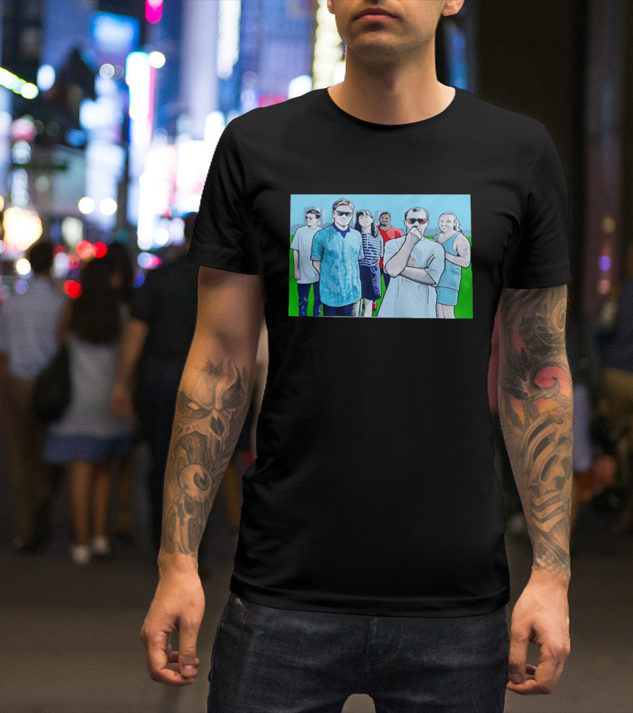 The Office Cast Illustrated Group Scene T-Shirt