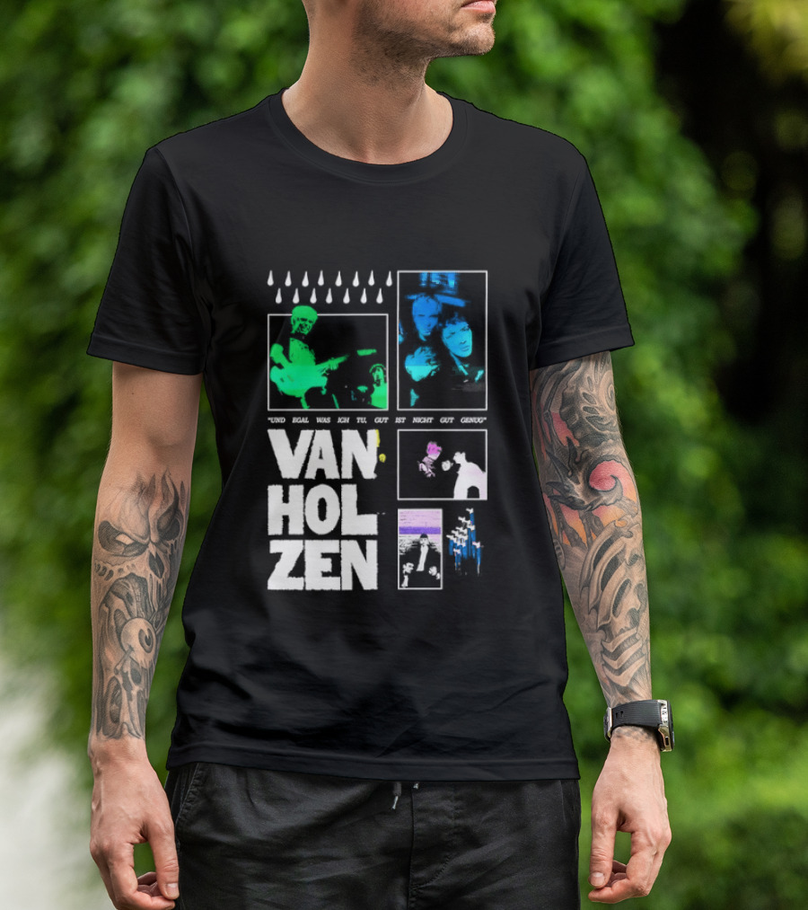 Van Holzen Und Egal Was Ich Tu Gut Ist Nicht Gut Genug Raindrops Color Blocks T-Shirt