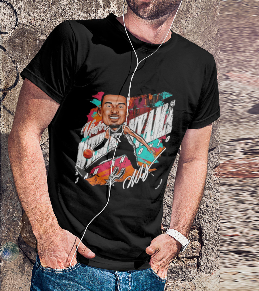 Victor Wembanyama San Antonio Spurs Basketball Cartoon T-Shirt