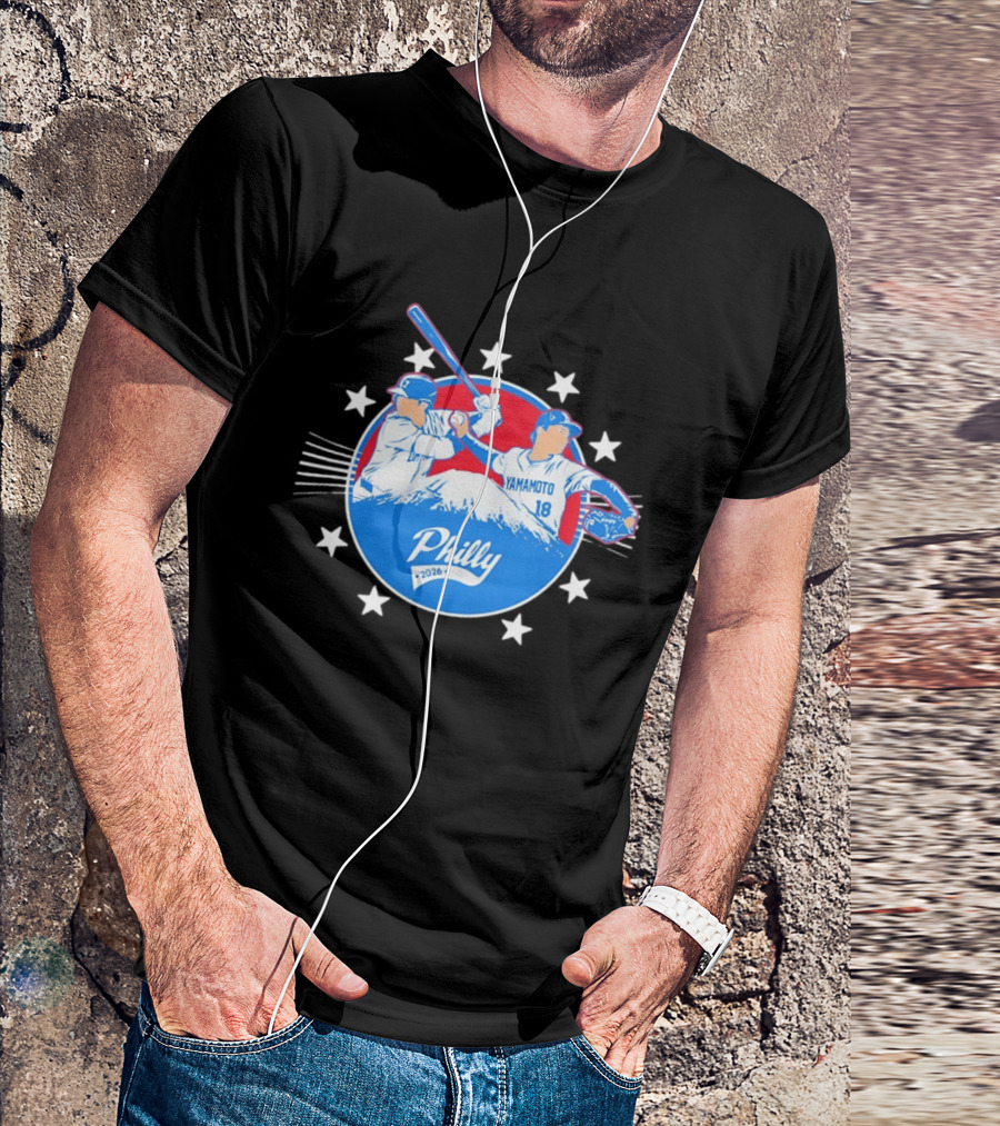 Yamamoto 18 Philly 2026 Baseball Philadelphia Stars T-Shirt