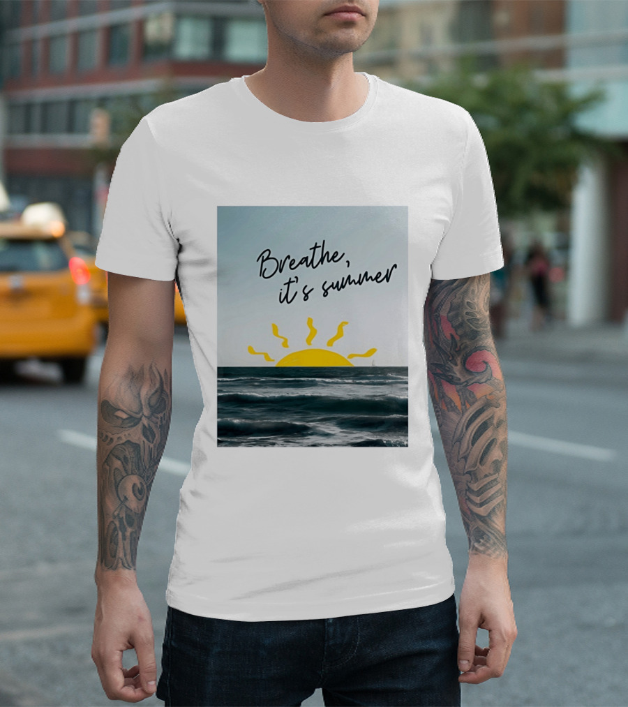 Breathe It's Summer Sun Ocean Scenery T-Shirt