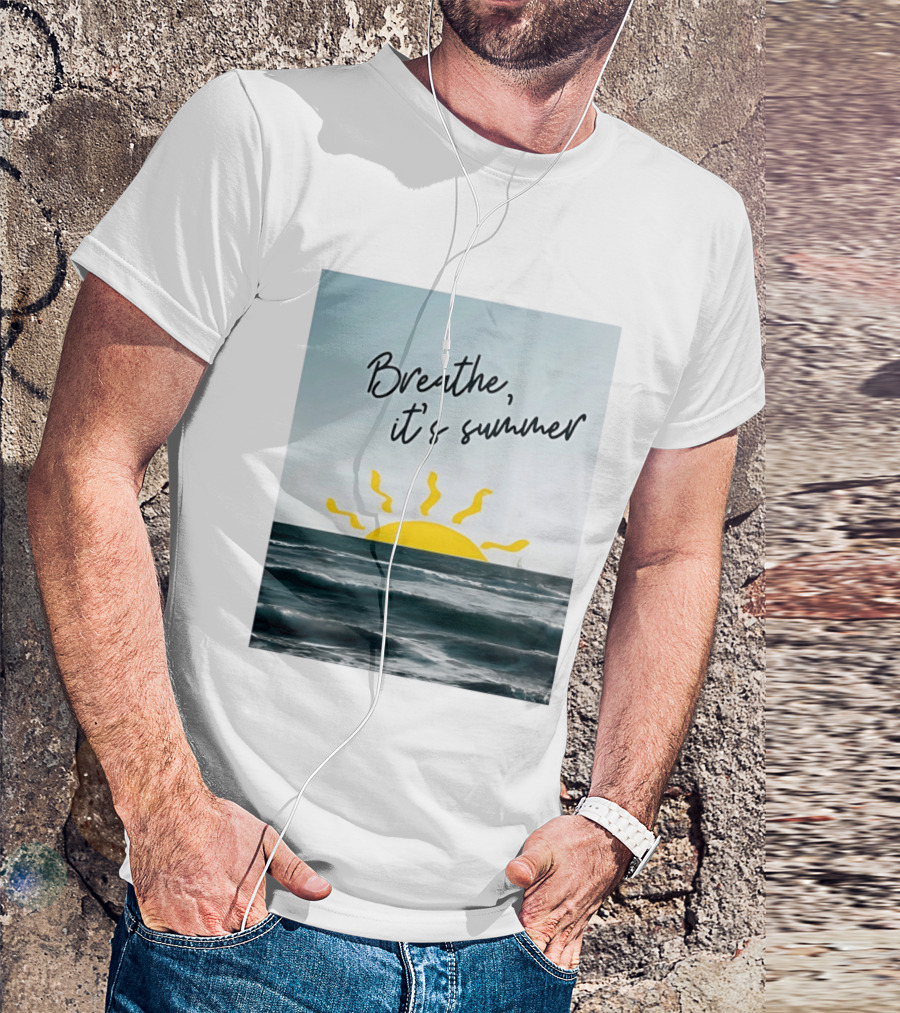 Breathe It's Summer Sun Ocean Scenery T-Shirt