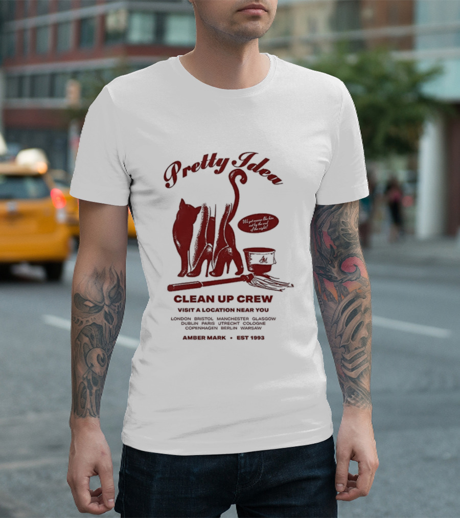 Pretty Idea Clean Up Crew Visit: Denver Columbus Annapolis Albuquerque 1973 T-Shirt