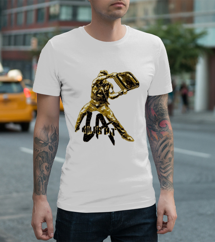 LA Knight Wrestling Iconic Folding Chair Action T-Shirt