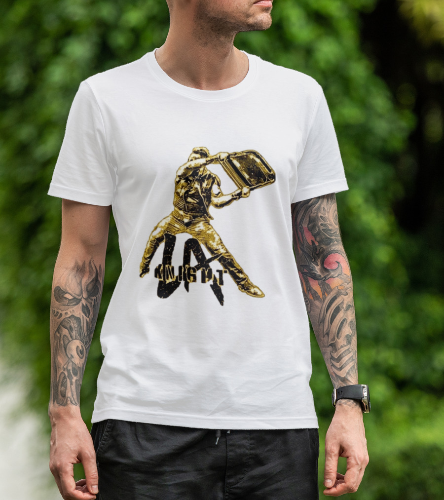 LA Knight Wrestling Iconic Folding Chair Action T-Shirt