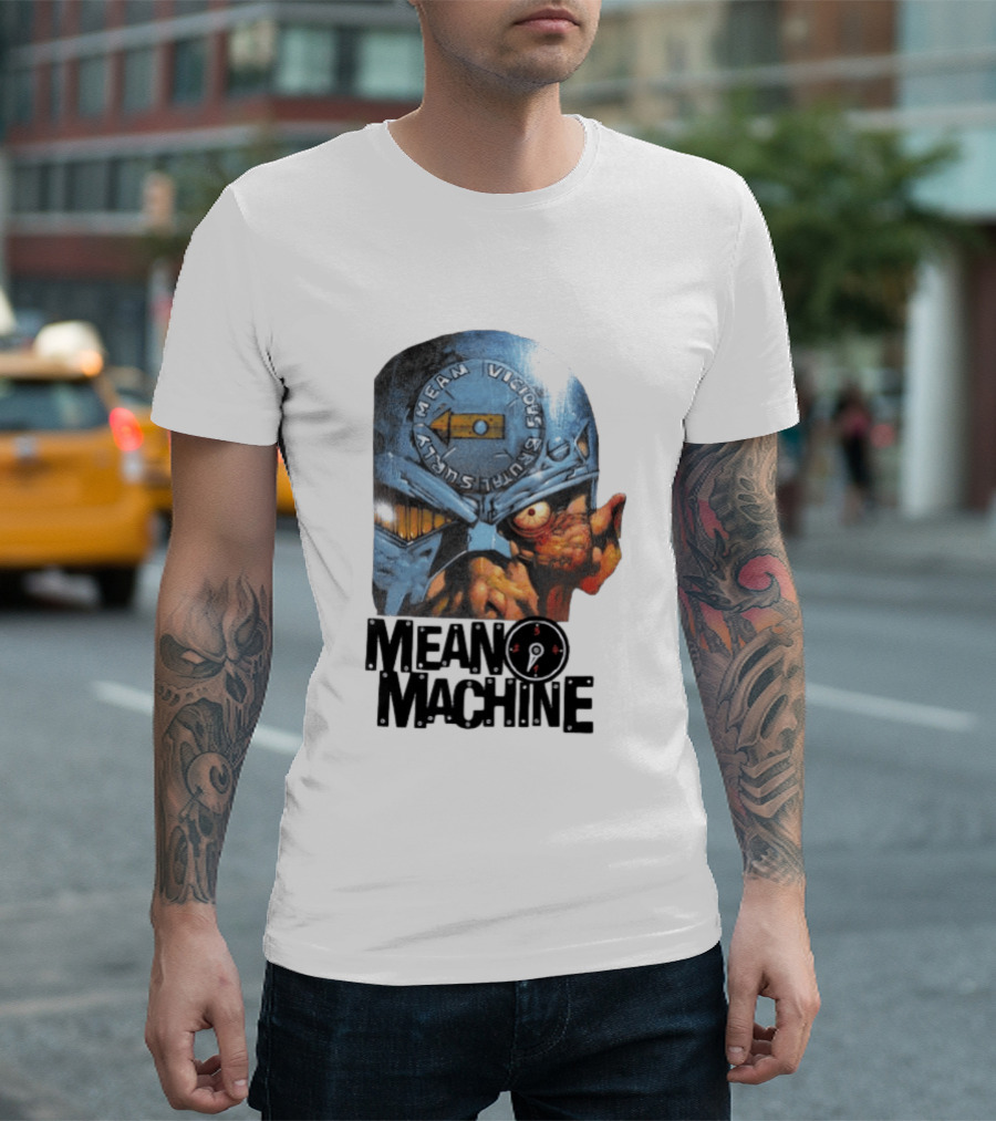 Mean Machine Mean Vicious Brutal Surly 2000 AD T-Shirt