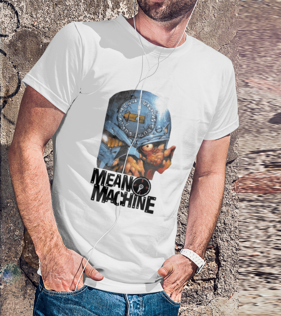 Mean Machine Mean Vicious Brutal Surly 2000 AD T-Shirt