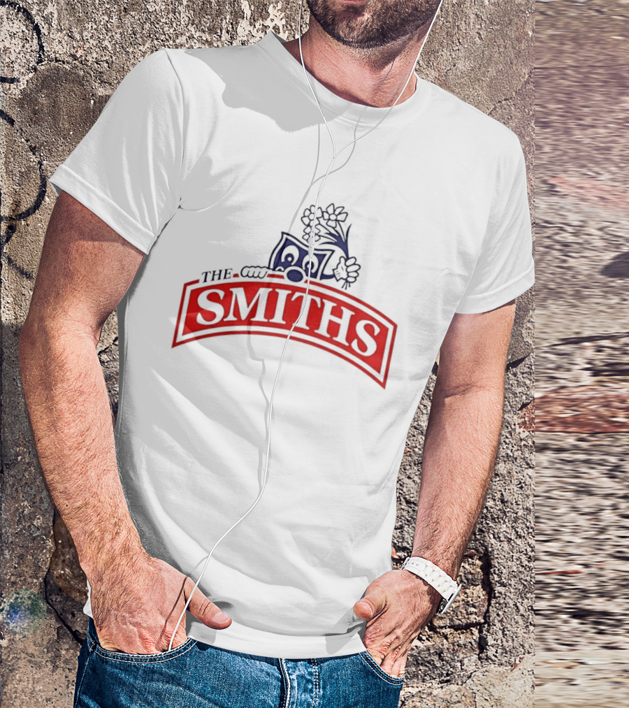The Smiths Band Indie Rock Morrissey Sneaky Pete Peeking Lilac Daisies T-Shirt