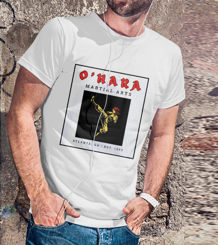 O'Hara Martial Arts Atlanta GA Est 1982 Karate Martial Artist Kick T-Shirt