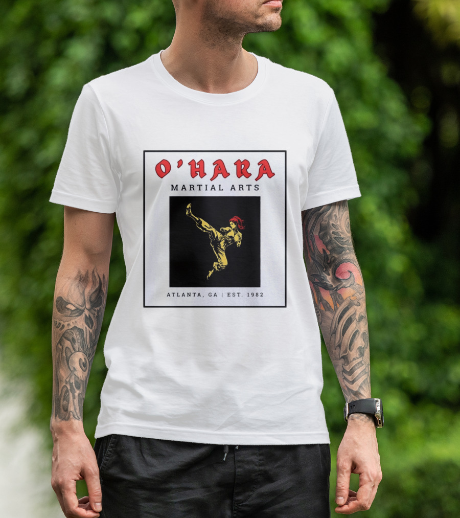 O'Hara Martial Arts Atlanta GA Est 1982 Karate Martial Artist Kick T-Shirt