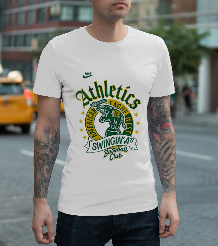 Nike Athletics Swingin' A's American League West Baseball Club T-Shirt