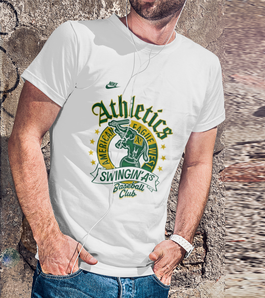 Nike Athletics Swingin' A's American League West Baseball Club T-Shirt