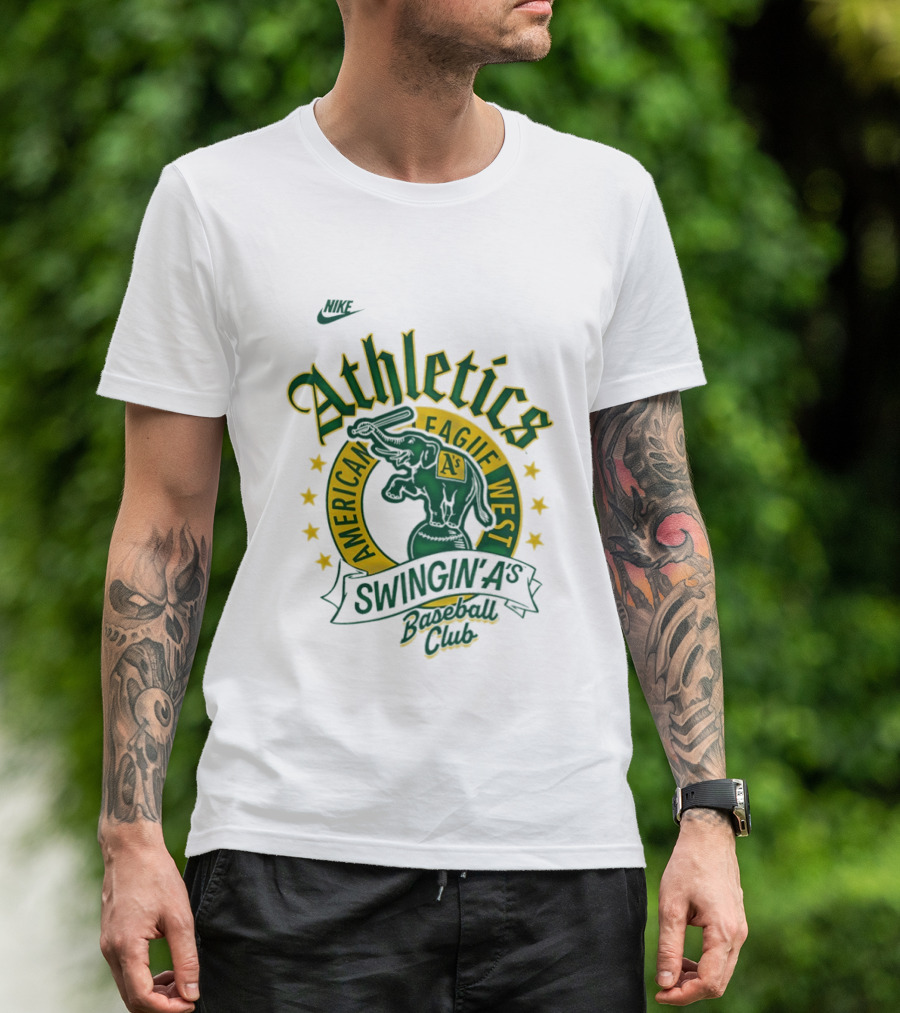 Nike Athletics Swingin' A's American League West Baseball Club T-Shirt