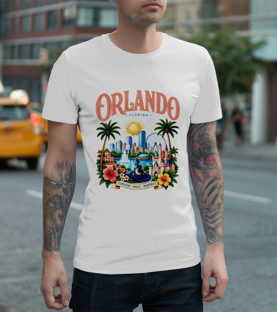 Orlando Florida Sunshine Magic Memories Skyline Adventure T-Shirt