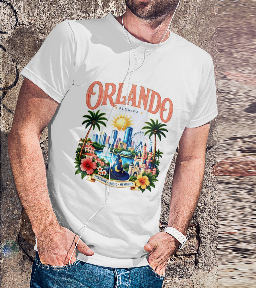 Orlando Florida Sunshine Magic Memories Skyline Adventure T-Shirt