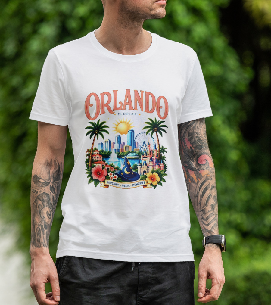 Orlando Florida Sunshine Magic Memories Skyline Adventure T-Shirt