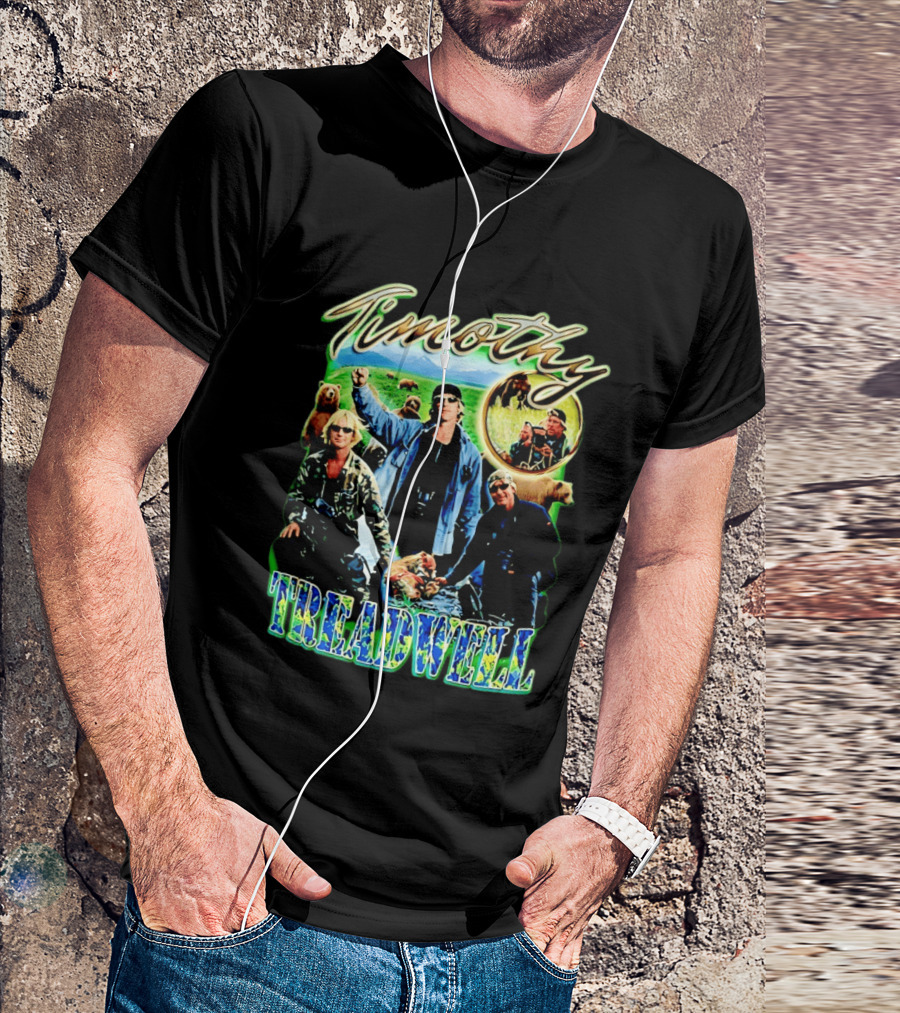 Timothy Treadwell Bear Wildlife Photography Collage T-Shirt