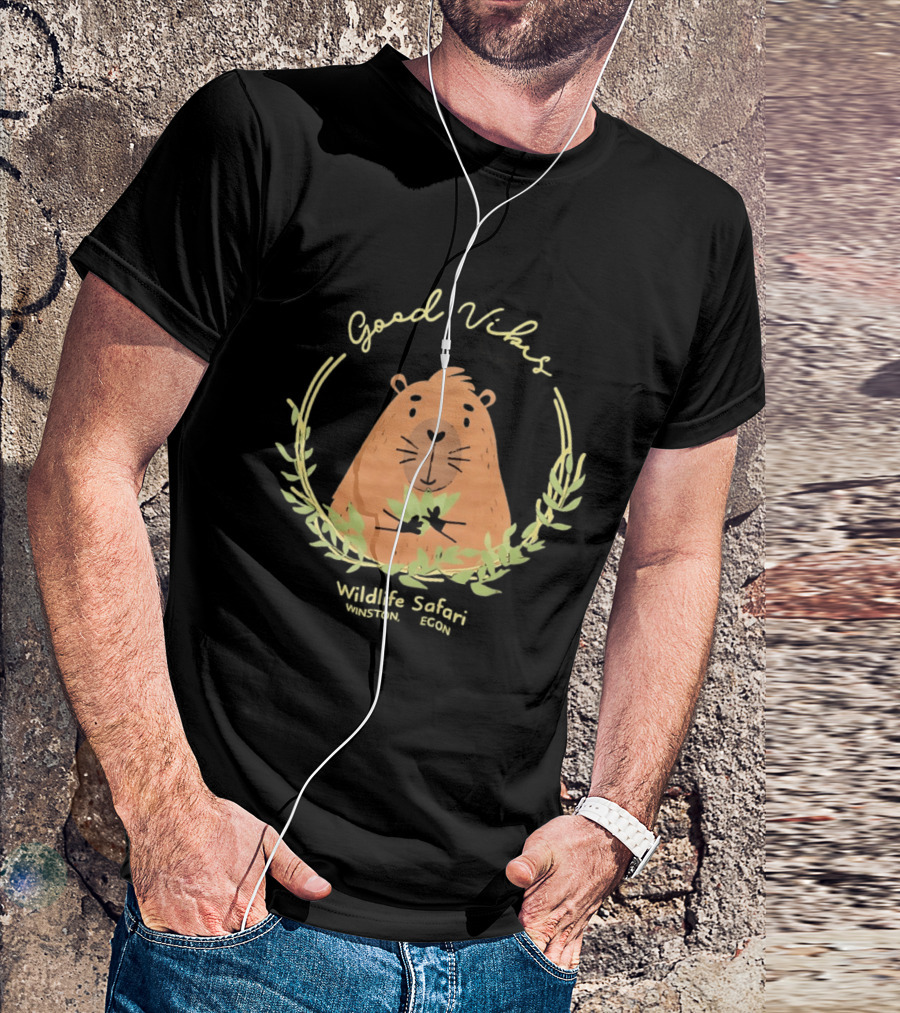 Good Vibes Capybara Wildlife Safari Winston Oregon T-Shirt