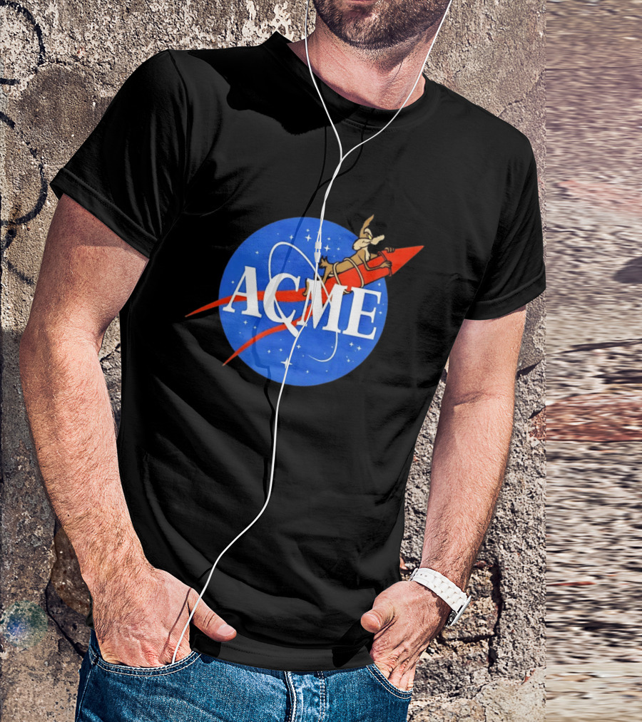 Wile E Coyote ACME Rocket NASA T-Shirt