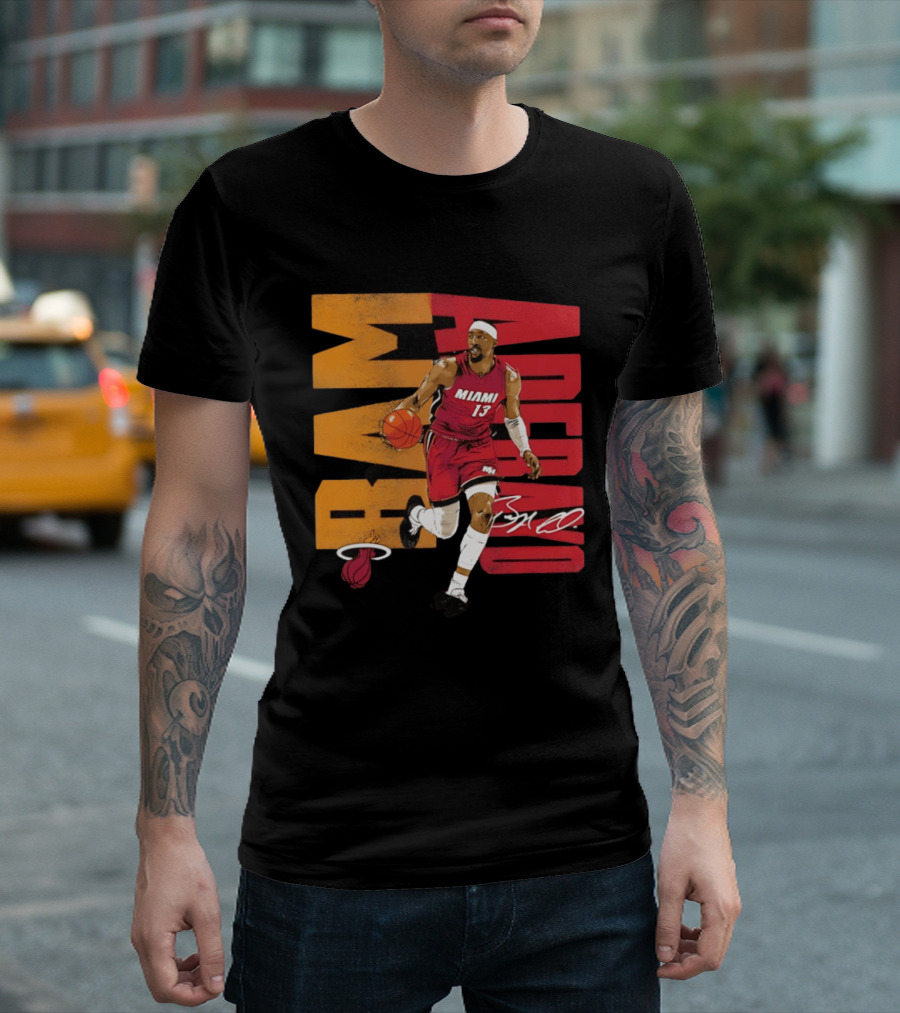 Bam Adebayo Miami Heat Basketball Number 13 NBA Player T-Shirt