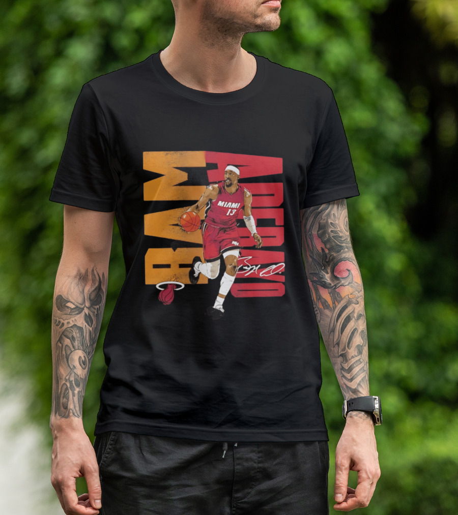 Bam Adebayo Miami Heat Basketball Number 13 NBA Player T-Shirt
