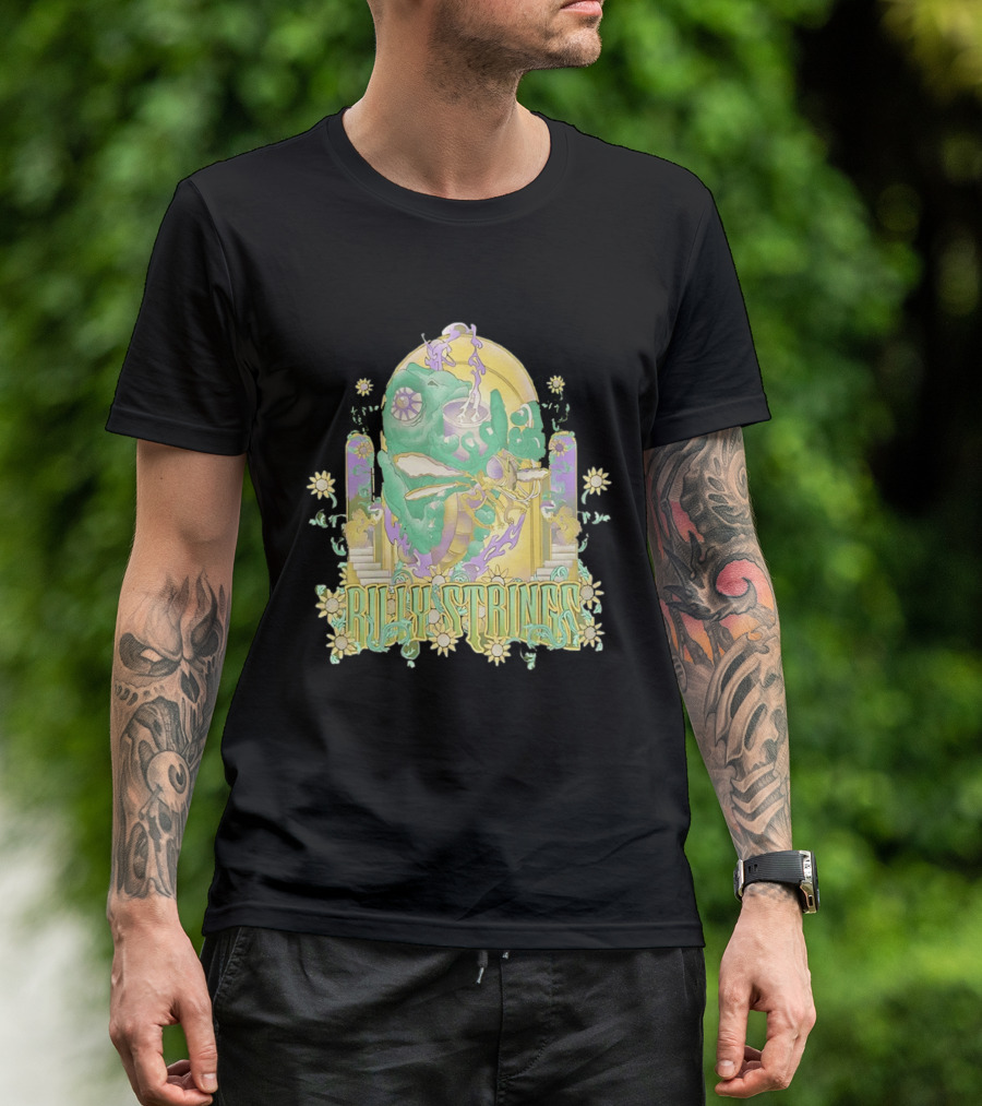 Billy Strings Summer 2026 Tour Cicada Rider Psychedelic Flower Mandala T-Shirt