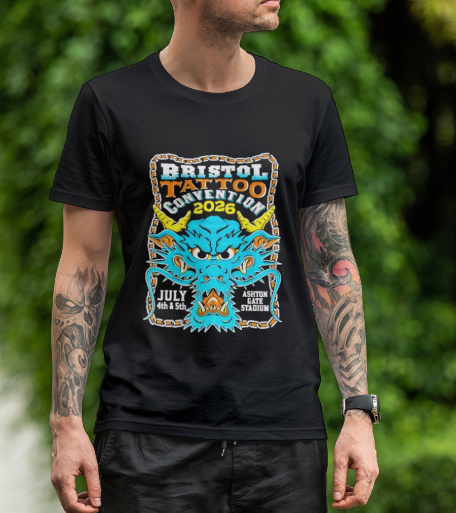 Bristol Tattoo Convention 2026 July 4th And 5th Ashton Gate Stadium Dragon T-Shirt