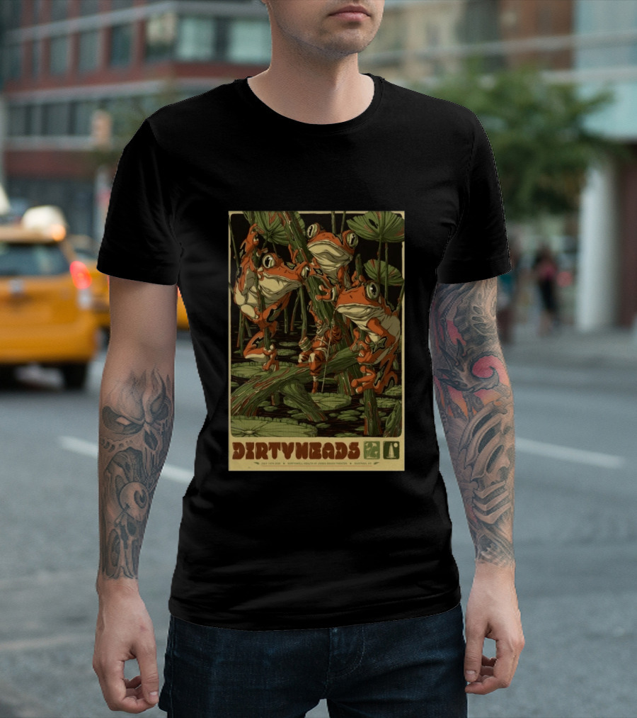 Dirty Heads July 18 2026 Adventure With Frogs Atlantic City NJ T-Shirt