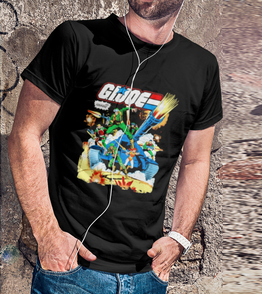 GI Joe Team Super7 Action Figure Hasbro Classic Battle Scene T-Shirt