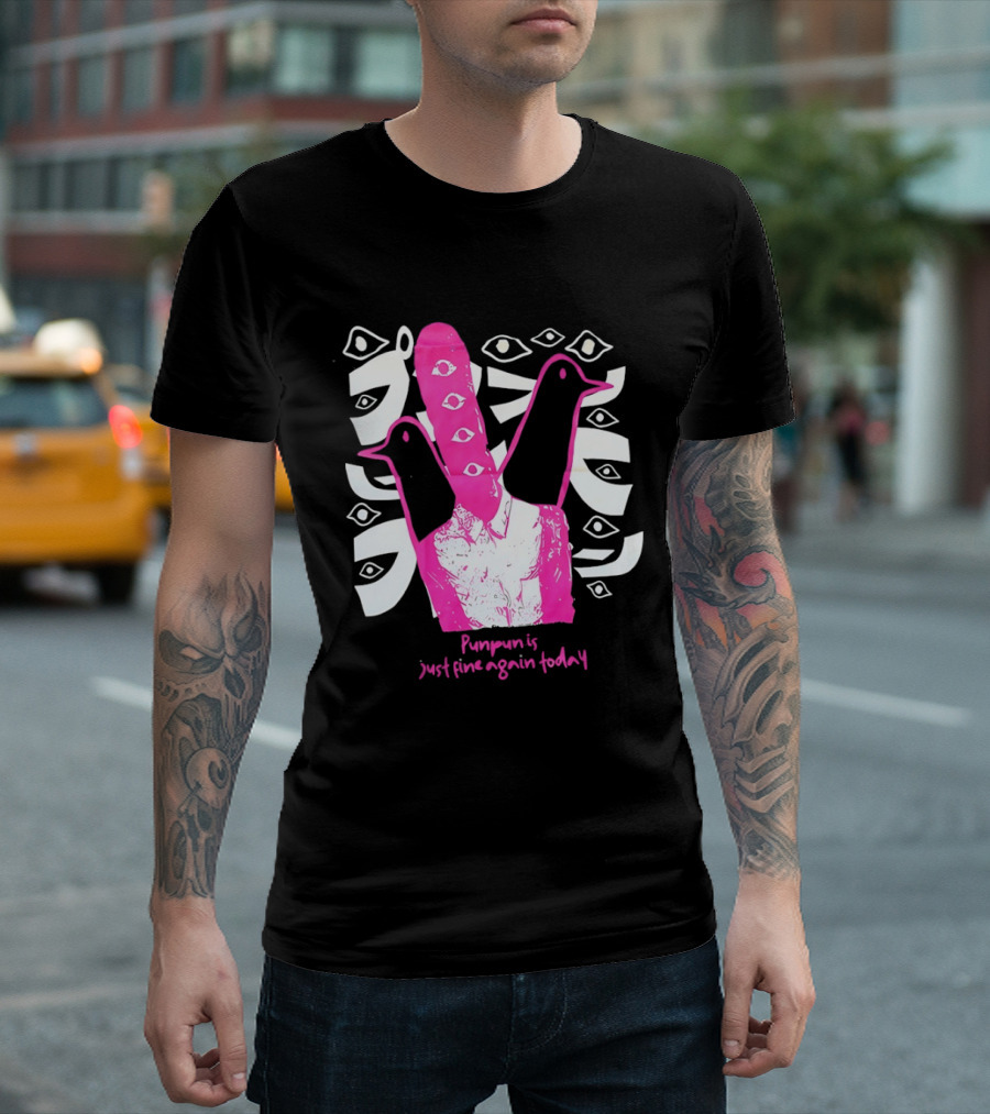 Punpun Is Just Fine Again Today Inio Asano Eye Pattern Pink Pigeons T-Shirt