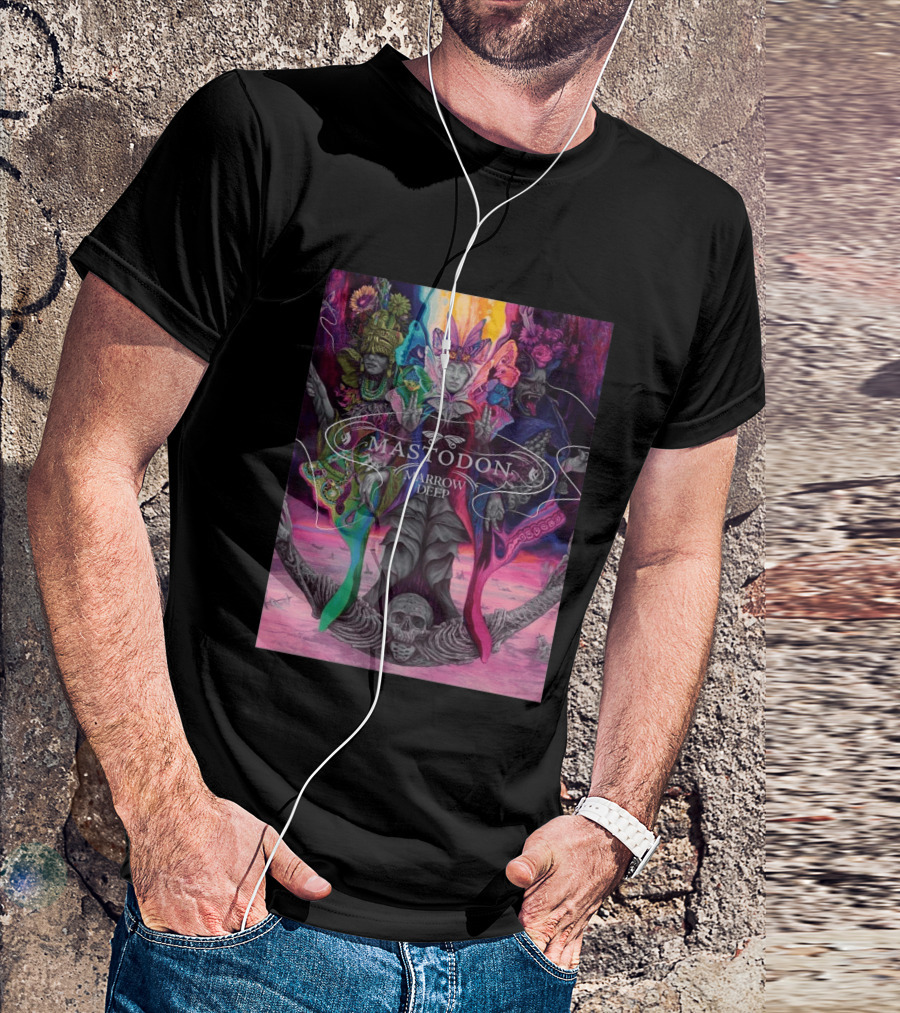 Mastodon Marrow Deep Psychedelic Album Art With Skull And Figures T-Shirt