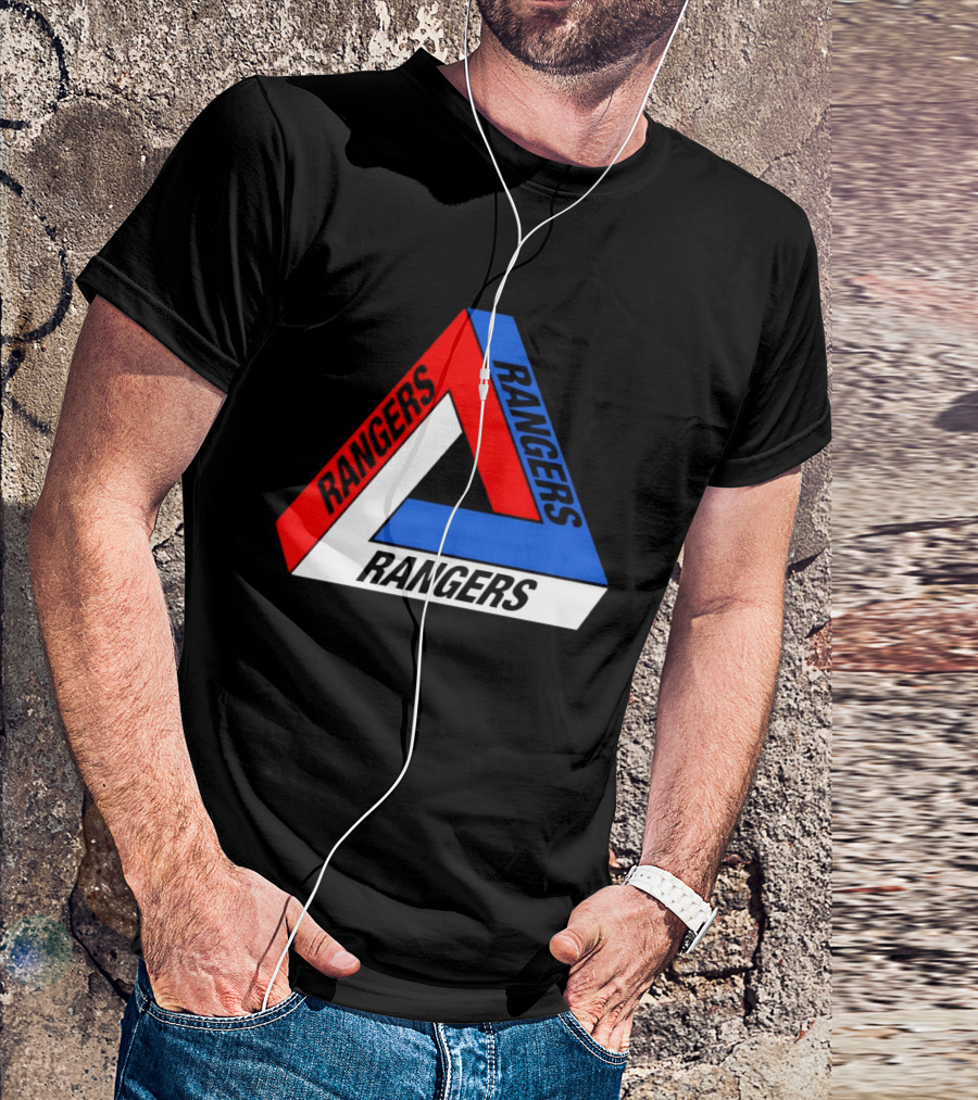Rangers Penrose Triangle Optical Illusion Sports T-Shirt