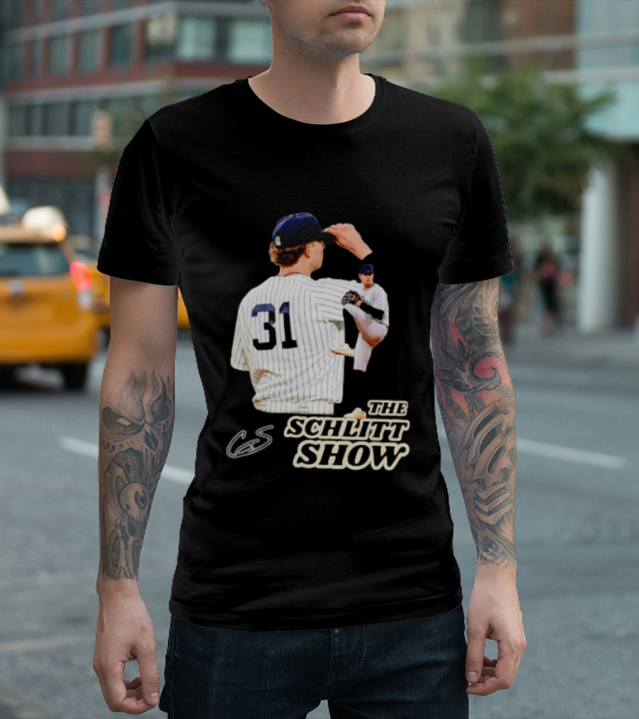 The Schlitt Show No 31 Baseball Player Jersey Pinstripes T-Shirt
